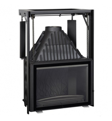 Чугунная каминная топка Invicta Hearth 800 Large Angle with lifting door